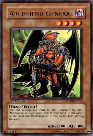 Archfiend General [FOTB-EN019] Rare