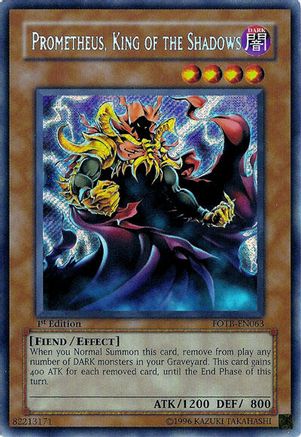 Prometheus, King of the Shadows [FOTB-EN063] Secret Rare - Yu-Gi-Oh! - Card Brawlers | Quebec | Canada |