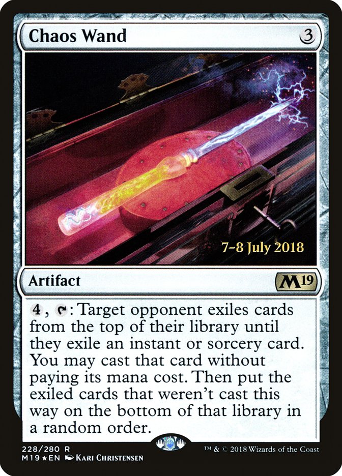 Chaos Wand [Core Set 2019 Prerelease Promos] - Magic: The Gathering - Card Brawlers | Quebec | Canada |