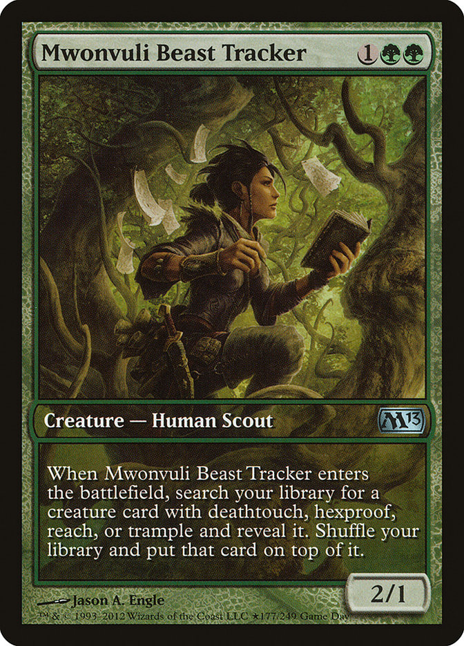 Mwonvuli Beast Tracker (Game Day) [Magic 2013 Promos] - Magic: The Gathering - Card Brawlers | Quebec | Canada |