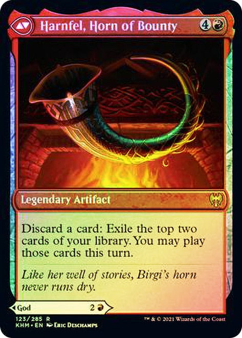 Birgi, God of Storytelling // Harnfel, Horn of Bounty [Kaldheim Prerelease Promos] - Magic: The Gathering - Card Brawlers | Quebec | Canada |