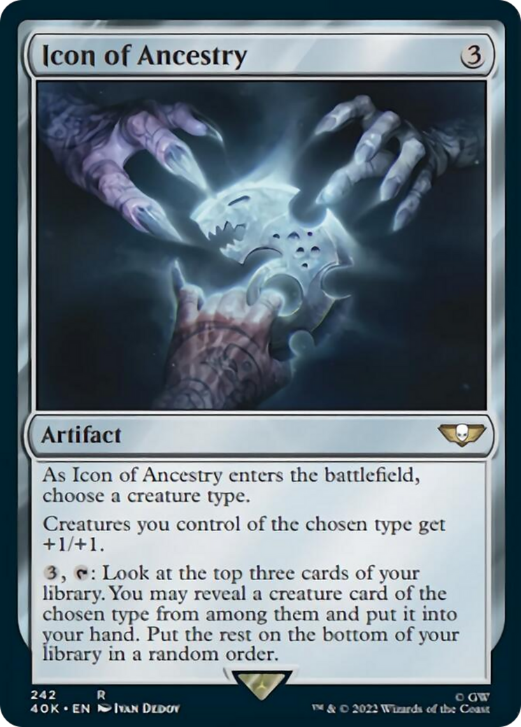 Icon of Ancestry (Surge Foil) [Warhammer 40,000] - Magic: The Gathering - Card Brawlers | Quebec | Canada |