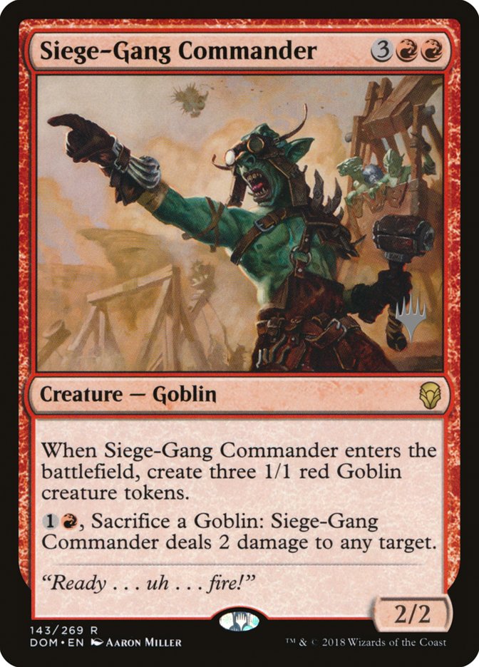 Siege-Gang Commander (Promo Pack) [Dominaria Promos] - Magic: The Gathering - Card Brawlers | Quebec | Canada |