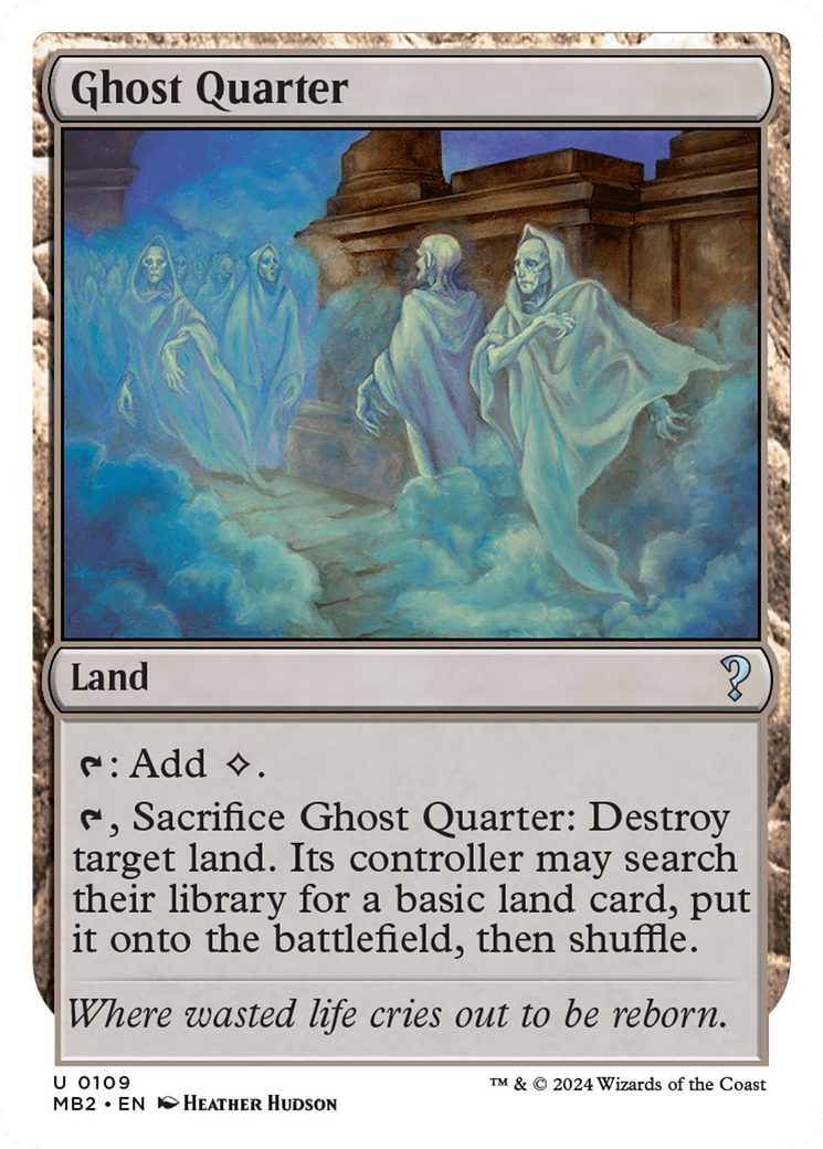 Ghost Quarter (White Border) [Mystery Booster 2] - Magic: The Gathering - Card Brawlers | Quebec | Canada |