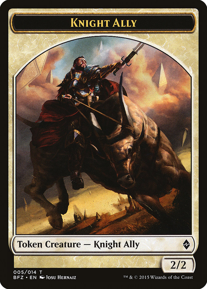 Knight Ally Token [Battle for Zendikar Tokens] - Magic: The Gathering - Card Brawlers | Quebec | Canada |