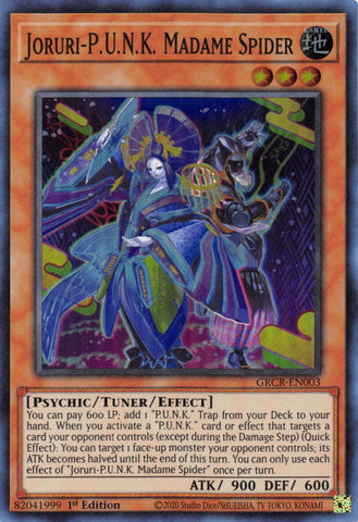 Joruri-P.U.N.K. Madame Spider [GRCR-EN003] Super Rare - Yu-Gi-Oh! - Card Brawlers | Quebec | Canada |
