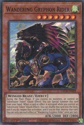 Wandering Gryphon Rider [GRCR-EN028] Super Rare - Yu-Gi-Oh! - Card Brawlers | Quebec | Canada |