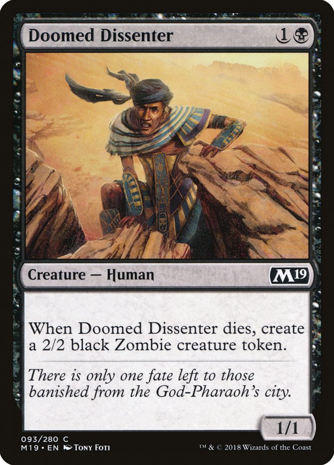 Doomed Dissenter [Core Set 2019] - Magic: The Gathering - Card Brawlers | Quebec | Canada |