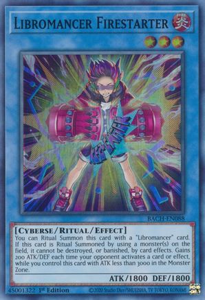 Libromancer Firestarter [BACH-EN088] Super Rare - Yu-Gi-Oh! - Card Brawlers | Quebec | Canada |