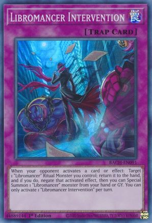 Libromancer Intervention [BACH-EN091] Super Rare - Yu-Gi-Oh! - Card Brawlers | Quebec | Canada |