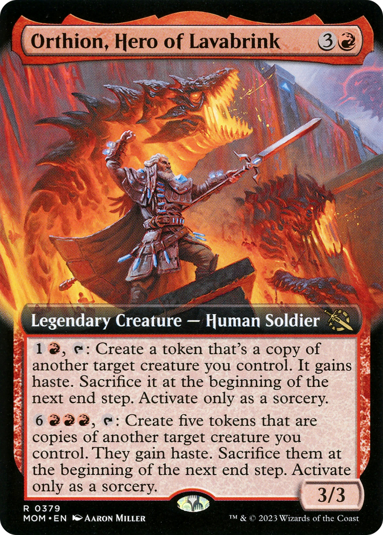 Orthion, Hero of Lavabrink (Extended Art) [March of the Machine] - Magic: The Gathering - Card Brawlers | Quebec | Canada |