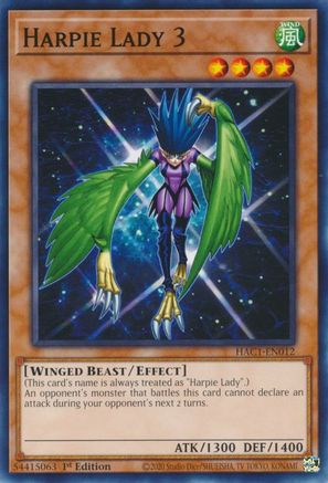 Harpie Lady 3 [HAC1-EN012] Common - Yu-Gi-Oh! - Card Brawlers | Quebec | Canada |