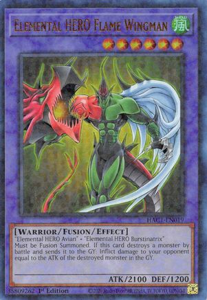 Elemental HERO Flame Wingman (Duel Terminal) [HAC1-EN019] Parallel Rare - Yu-Gi-Oh! - Card Brawlers | Quebec | Canada |