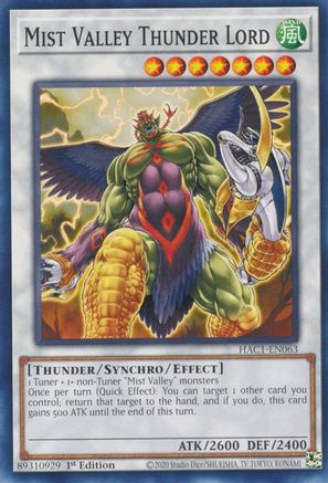 Mist Valley Thunder Lord [HAC1-EN063] Common - Yu-Gi-Oh! - Card Brawlers | Quebec | Canada |