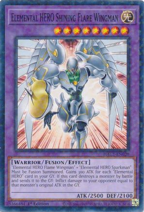 Elemental HERO Shining Flare Wingman (Duel Terminal) [HAC1-EN020] Parallel Rare - Yu-Gi-Oh! - Card Brawlers | Quebec | Canada |