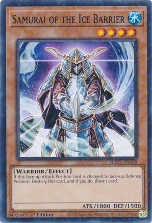 Samurai of the Ice Barrier (Duel Terminal) [HAC1-EN038] Parallel Rare - Yu-Gi-Oh! - Card Brawlers | Quebec | Canada |
