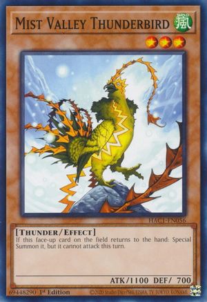 Mist Valley Thunderbird [HAC1-EN056] Common - Yu-Gi-Oh! - Card Brawlers | Quebec | Canada |