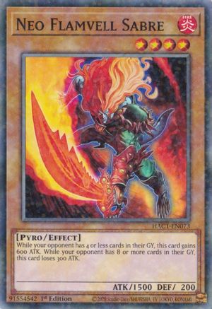 Neo Flamvell Sabre (Duel Terminal) [HAC1-EN073] Parallel Rare - Yu-Gi-Oh! - Card Brawlers | Quebec | Canada |