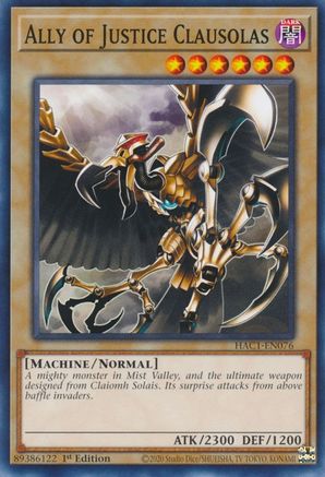 Ally of Justice Clausolas [HAC1-EN076] Common - Yu-Gi-Oh! - Card Brawlers | Quebec | Canada |