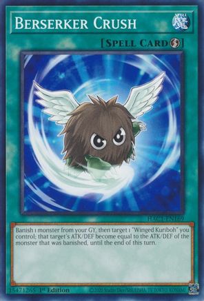 Berserker Crush [HAC1-EN169] Common - Yu-Gi-Oh! - Card Brawlers | Quebec | Canada |