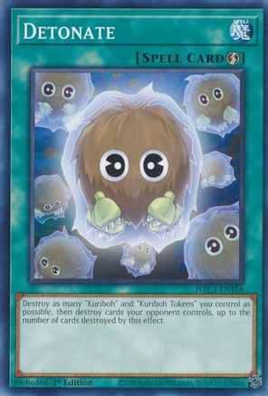 Detonate [HAC1-EN168] Common - Yu-Gi-Oh! - Card Brawlers | Quebec | Canada |