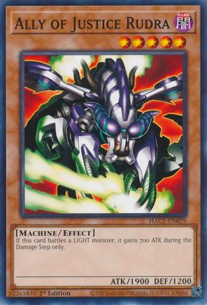 Ally of Justice Rudra [HAC1-EN079] Common - Yu-Gi-Oh! - Card Brawlers | Quebec | Canada |