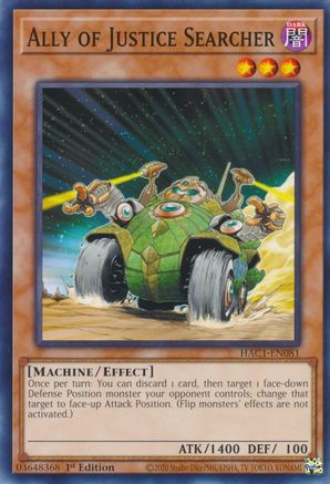 Ally of Justice Searcher [HAC1-EN081] Common - Yu-Gi-Oh! - Card Brawlers | Quebec | Canada |