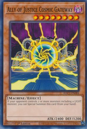 Ally of Justice Cosmic Gateway [HAC1-EN084] Common - Yu-Gi-Oh! - Card Brawlers | Quebec | Canada |