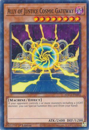Ally of Justice Cosmic Gateway (Duel Terminal) [HAC1-EN084] Parallel Rare - Yu-Gi-Oh! - Card Brawlers | Quebec | Canada |