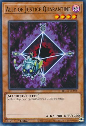 Ally of Justice Quarantine [HAC1-EN088] Common - Yu-Gi-Oh! - Card Brawlers | Quebec | Canada |