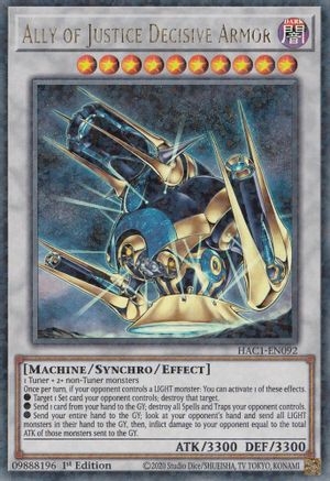 Ally of Justice Decisive Armor (Duel Terminal) [HAC1-EN092] Parallel Rare
