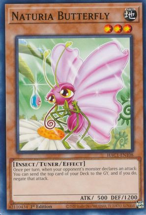 Naturia Butterfly [HAC1-EN108] Common - Yu-Gi-Oh! - Card Brawlers | Quebec | Canada |