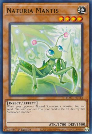 Naturia Mantis [HAC1-EN113] Common - Yu-Gi-Oh! - Card Brawlers | Quebec | Canada |