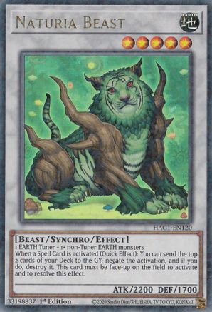 Naturia Beast (Duel Terminal) [HAC1-EN120] Parallel Rare - Yu-Gi-Oh! - Card Brawlers | Quebec | Canada |