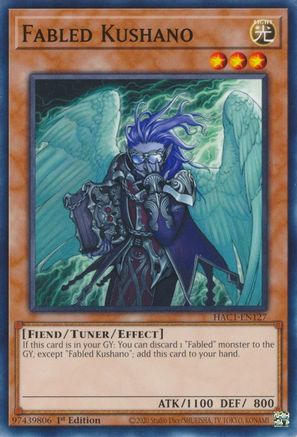 Fabled Kushano [HAC1-EN127] Common - Yu-Gi-Oh! - Card Brawlers | Quebec | Canada |