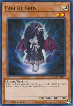 Fabled Krus [HAC1-EN129] Common - Yu-Gi-Oh! - Card Brawlers | Quebec | Canada |