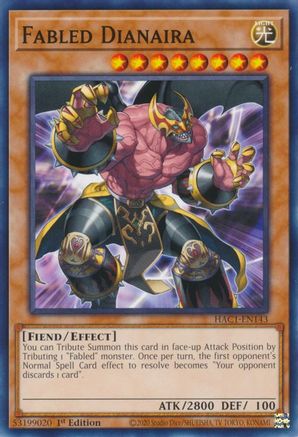Fabled Dianaira [HAC1-EN143] Common - Yu-Gi-Oh! - Card Brawlers | Quebec | Canada |