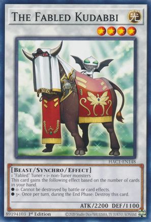 The Fabled Kudabbi [HAC1-EN148] Common - Yu-Gi-Oh! - Card Brawlers | Quebec | Canada |