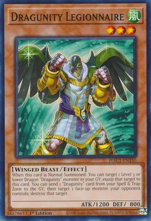 Dragunity Legionnaire [HAC1-EN150] Common - Yu-Gi-Oh! - Card Brawlers | Quebec | Canada |