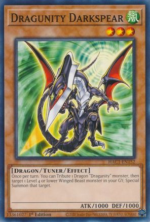 Dragunity Darkspear [HAC1-EN152] Common - Yu-Gi-Oh! - Card Brawlers | Quebec | Canada |