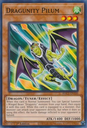 Dragunity Pilum [HAC1-EN160] Common - Yu-Gi-Oh! - Card Brawlers | Quebec | Canada |