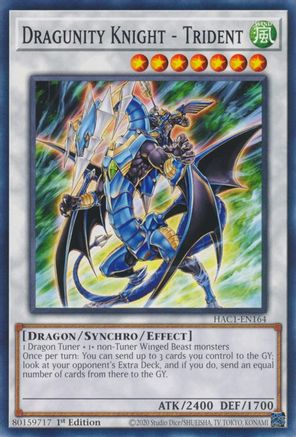Dragunity Knight - Trident [HAC1-EN164] Common - Yu-Gi-Oh! - Card Brawlers | Quebec | Canada |