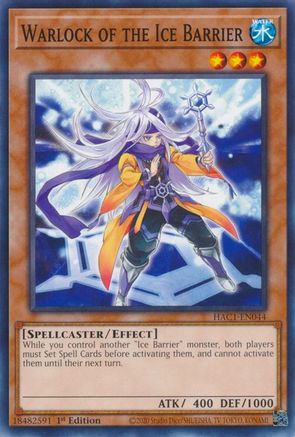 Warlock of the Ice Barrier [HAC1-EN044] Common - Yu-Gi-Oh! - Card Brawlers | Quebec | Canada |