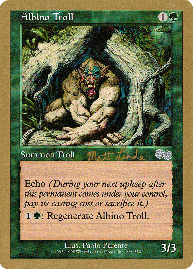 Albino Troll (Matt Linde) [World Championship Decks 1999] - Magic: The Gathering - Card Brawlers | Quebec | Canada |