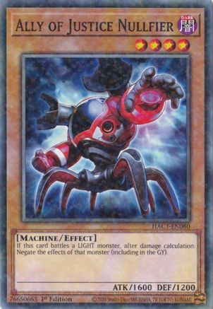 Ally of Justice Nullfier (Duel Terminal) [HAC1-EN080] Common - Yu-Gi-Oh! - Card Brawlers | Quebec | Canada |