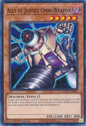 Ally of Justice Omni-Weapon (Duel Terminal) [HAC1-EN087] Common - Yu-Gi-Oh! - Card Brawlers | Quebec | Canada |