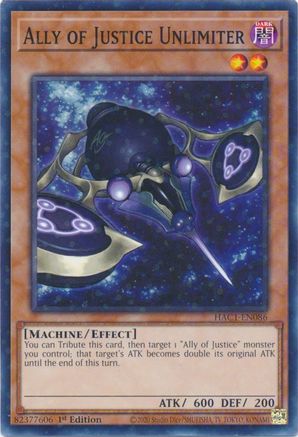 Ally of Justice Unlimiter (Duel Terminal) [HAC1-EN086] Common - Yu-Gi-Oh! - Card Brawlers | Quebec | Canada |
