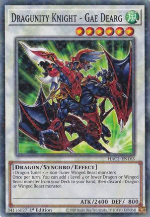 Dragunity Knight - Gae Dearg (Duel Terminal) [HAC1-EN163] Common - Yu-Gi-Oh! - Card Brawlers | Quebec | Canada |