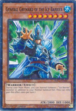 General Grunard of the Ice Barrier (Duel Terminal) [HAC1-EN042] Common - Yu-Gi-Oh! - Card Brawlers | Quebec | Canada |