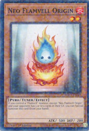 Neo Flamvell Origin (Duel Terminal) [HAC1-EN069] Common - Yu-Gi-Oh! - Card Brawlers | Quebec | Canada |